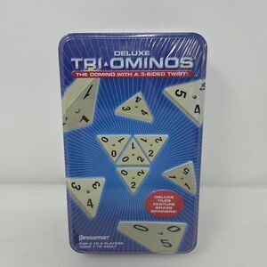 Deluxe Edition Tri-Ominos Pressman 2009 | Brand New Sealed In Plastic In Tin Box